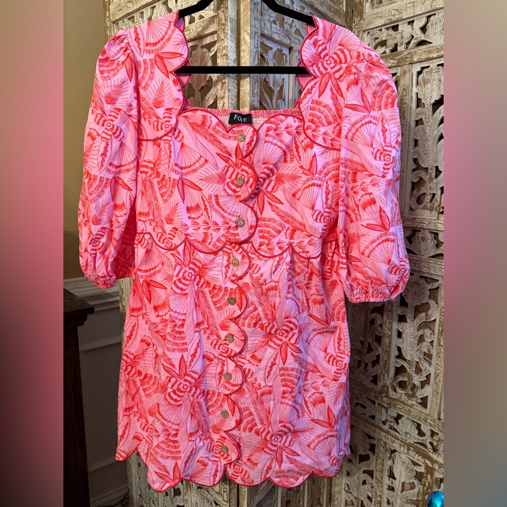 NWT Fate Pink and Red Floral Dress